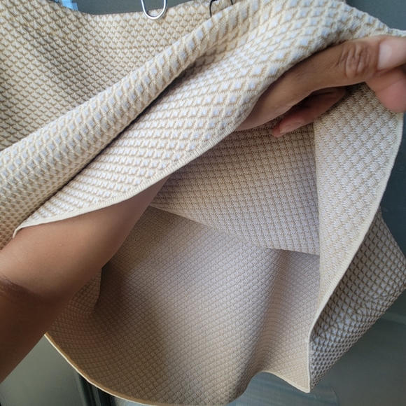 Theory Teslia J Sue Ivory Mix Glossed Printed Skirt Medium knit textured Stretch - Picture 3 of 9